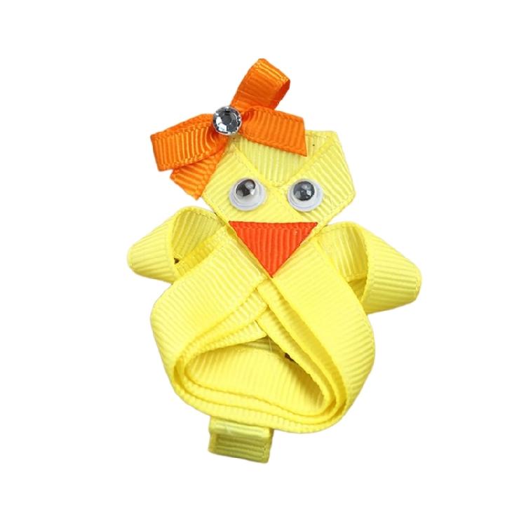 Lovely Hair Barrette Easter Festival Bunnies/Chick Hair Clip with Bowknot For Little Girl and Adult Holiday Theme Headwear