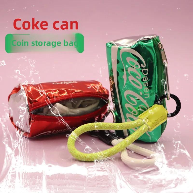 Grenzüberschreitende Coca-Cola Dosen Schlüsselanhänger Münzbörse Multifunktionale Aufbewahrungstasche Leder Material Schlüsselanhänger Schmuck Zubehör