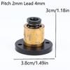 T8 Anti-Backlash Brass Trapezoidal Lead Screw Nut Eliminate Clearance Nut Pitch 2Mm Lead 2Mm 4Mm 8Mm For Cnc 3D Printer