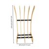 Surfboard Storage Rack with Padding Wood Finish Multi-Compartment Board