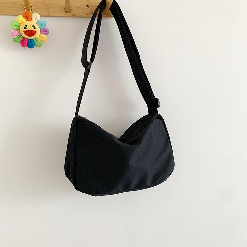 

Новая женская сумка-мессенджер однотонная простая студенческая холщовая сумка большой вместимости модная повседневная на плечо сумка для мобильного телефона