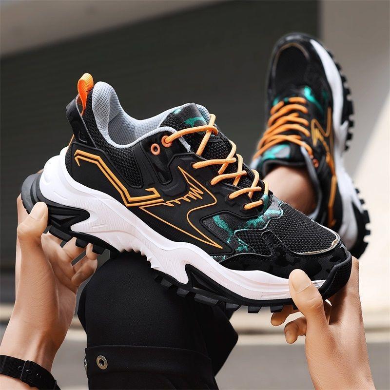 Men's shoes fashion soft sole breathable casual sports shoes versatile non-slip wear-resistant deodorant running shoes trendy shoes