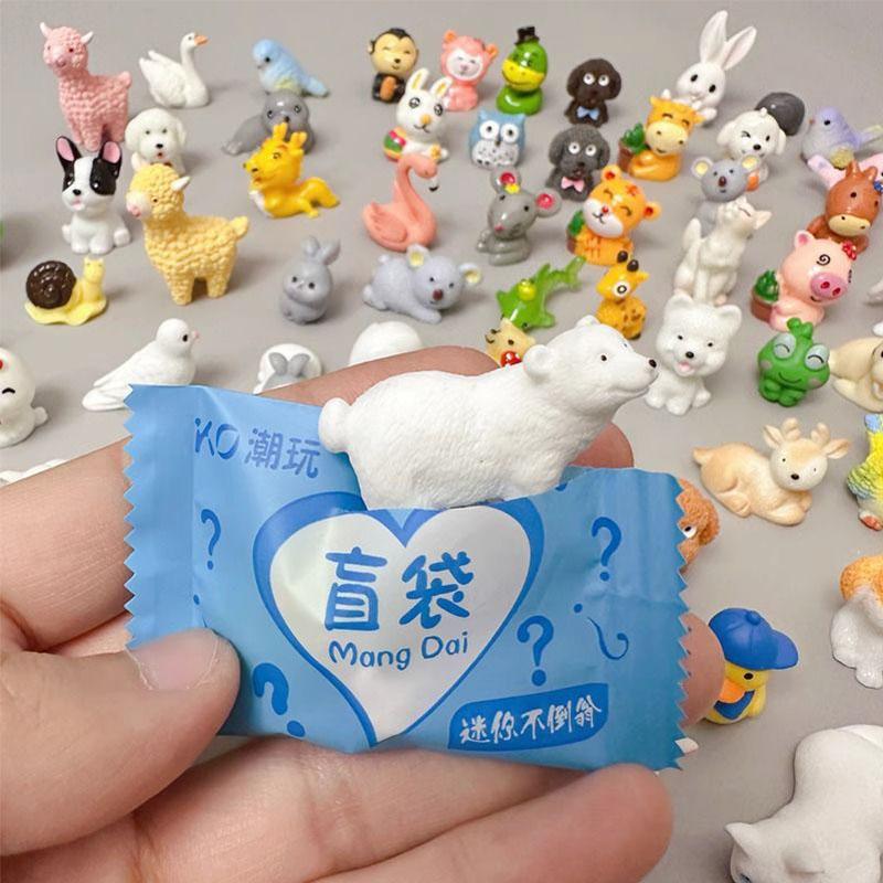 Small Gift Mini Independent Packaging Blind Bag Surprise Kawaii Animal Model Toy Bear Pig Blind Box Birthday Party Favors