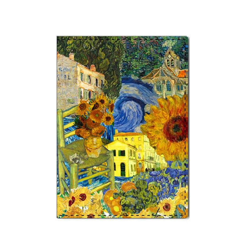 New Creative Van Gogh Oil Painting Passport Cover Women Men Travel Accessories The Starry Night Design Protected Passport Holder