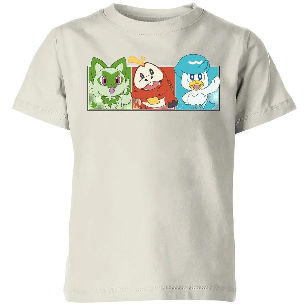 

Pokémon 1st Starters Panels Kids T-Shirt - Cream - 5-6 Years 100