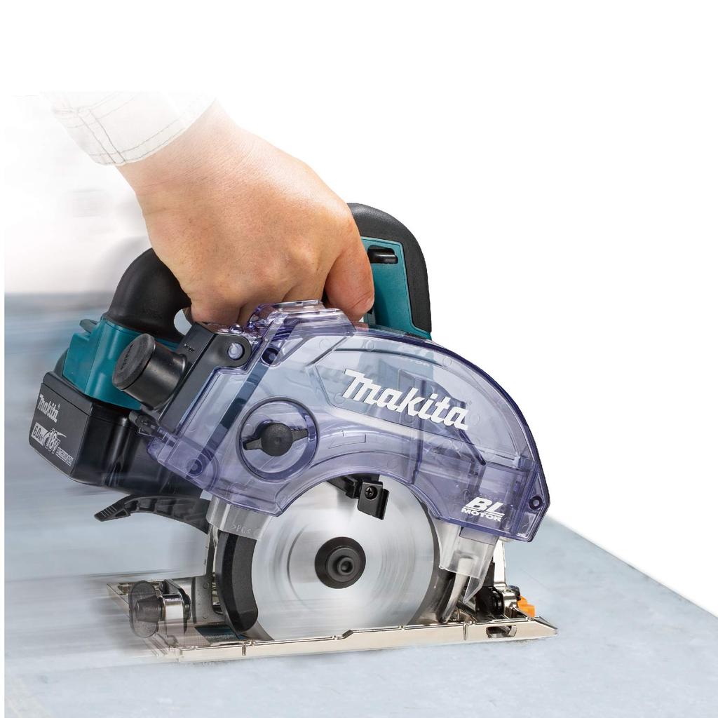 Makita 125mm Cordless Dustproof Circular 18V with 2 and Case Saw, 6Ah, Batteries, Charger, (KS511DRGX)