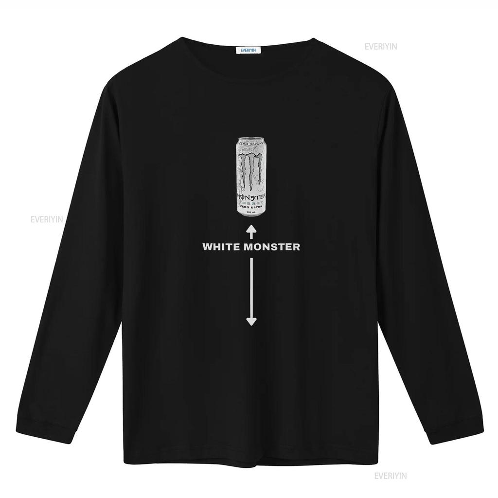 Weißes Monster T-Shirt für Herren Lustiges Scherzdesign Perfekte Freunde Einzigartiger Druck Bequemes Baumwollgewebe vintage Gewaschen