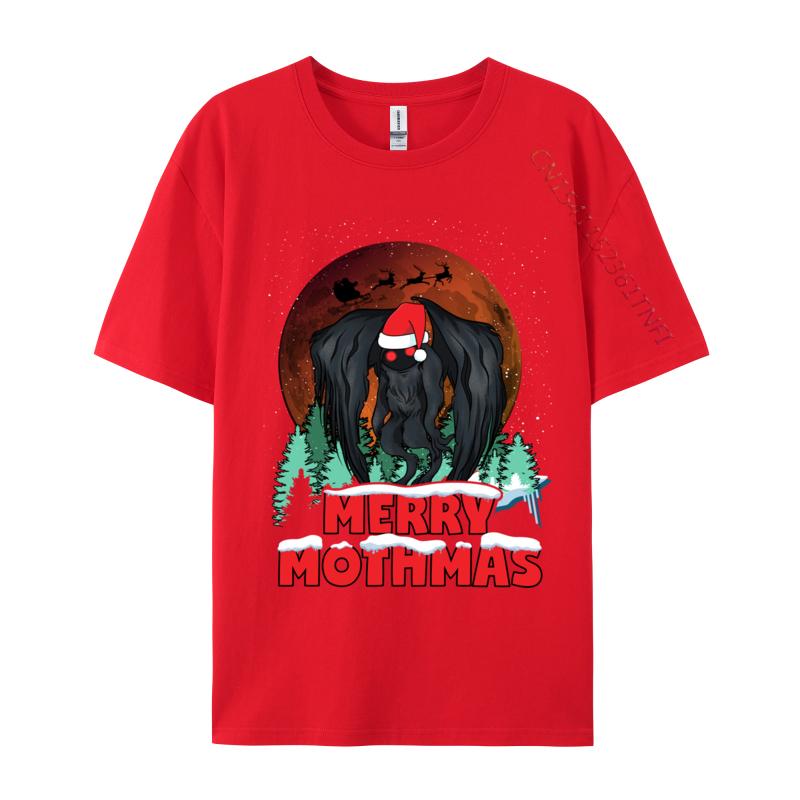 Mothunisex Christmas Merry Mothmas Funny Moth Unisex Xmas Santa Tshirts Cotton Unisex Tshirts Printed On Short Sleeve Tops T Shirt