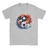 Yin Yang Koi Fish Tshirt Beach Y2k Funny Tshirts Cotton Hip Hop Tshirt For Unisex Shortsleeve Casual Tees