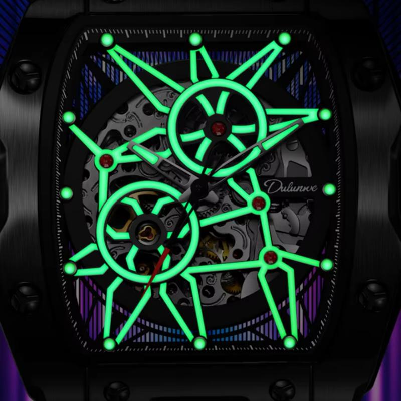 Mens Skeleton Mechanical Automatic Watch Top Brand Luxury Luminous Waterproof Men Watch Gift