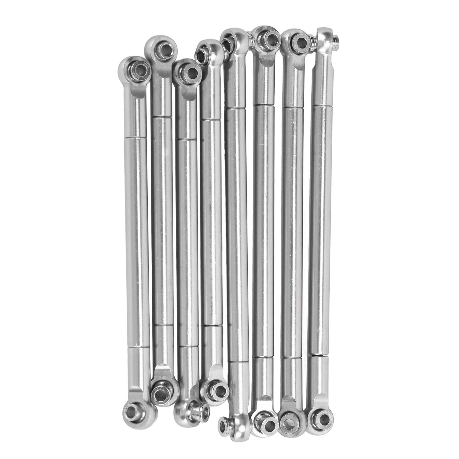 

8PCS Metal Full Car Tie Rod Tie Lever Link Pull Rod for MN86 Series Model Upgrade RC CarSilver срібний