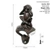 Creative Retro Cast Iron Three Wise Monkeys Wall-Mounted Bottle Opener.