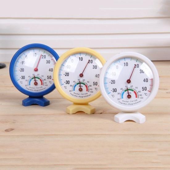 Round Analog Thermometer Hygrometer Hygrothermograph Temperature Humidity Meter
