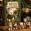 Surprise Daily Gift Box Westie in The Woods Advent Calendar, 24-Day Christmas Countdown Winter Holiday Dog Figure Set, West Highland White Terrier