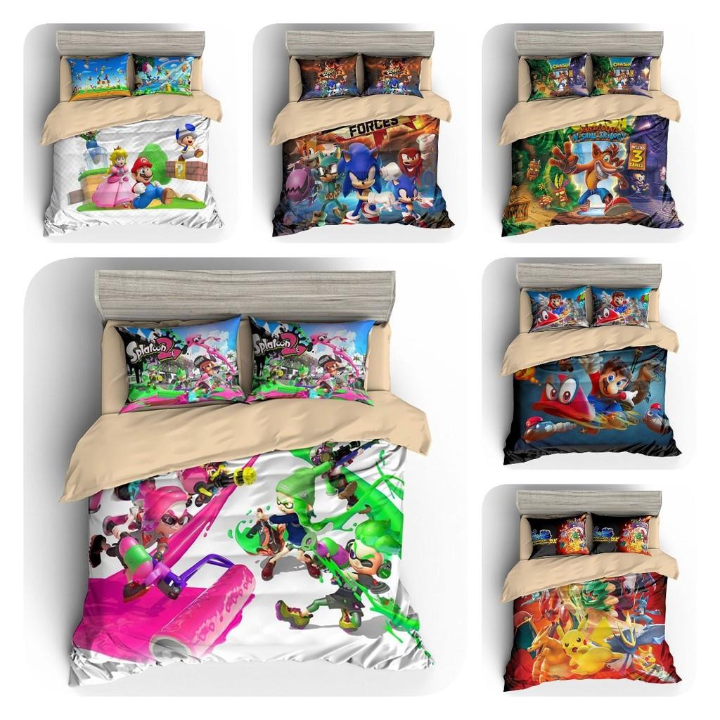 High-quality Digital Print Three Piece Bedding Set Including Pillowcases And Duvet Cover For Stylish Bedrooms