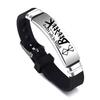 Anime Berserk Symbol Stainless Steel Bracelet Sword Adjustable Wristband Jewelry