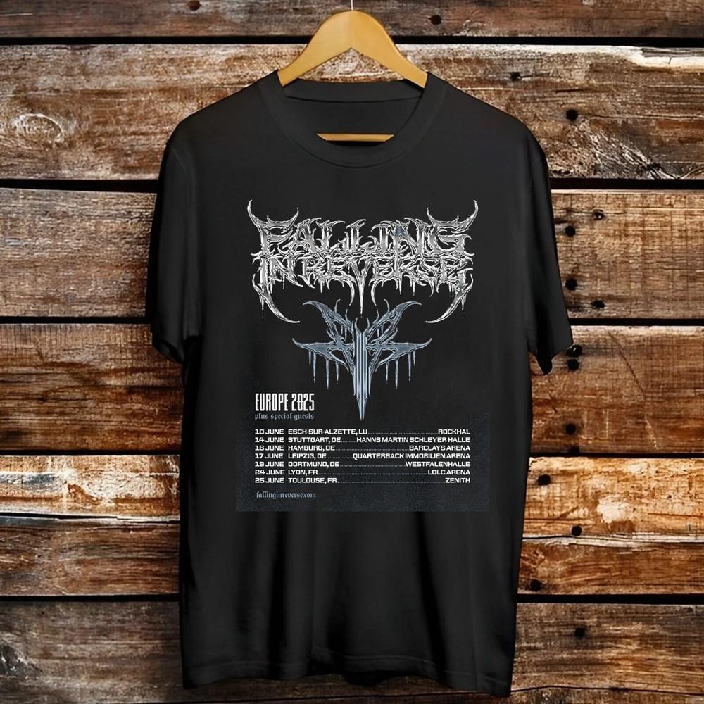 

Футболка Falling In Reverse Band Europe Tour 2025 Полный размер S-4XL S