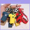 Lebhafter Fußballstar Schlüsselanhänger Silikon Schlüsselzubehör Perfektes Geschenk für Freunde
