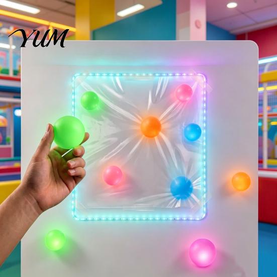 Luminous Decompression Toys Glow Sticky Ball Set, LED Light Up Toy for Kids Night Play, Soft Holiday Stocking Stuffers Girls Safe Throwing Catch Game,