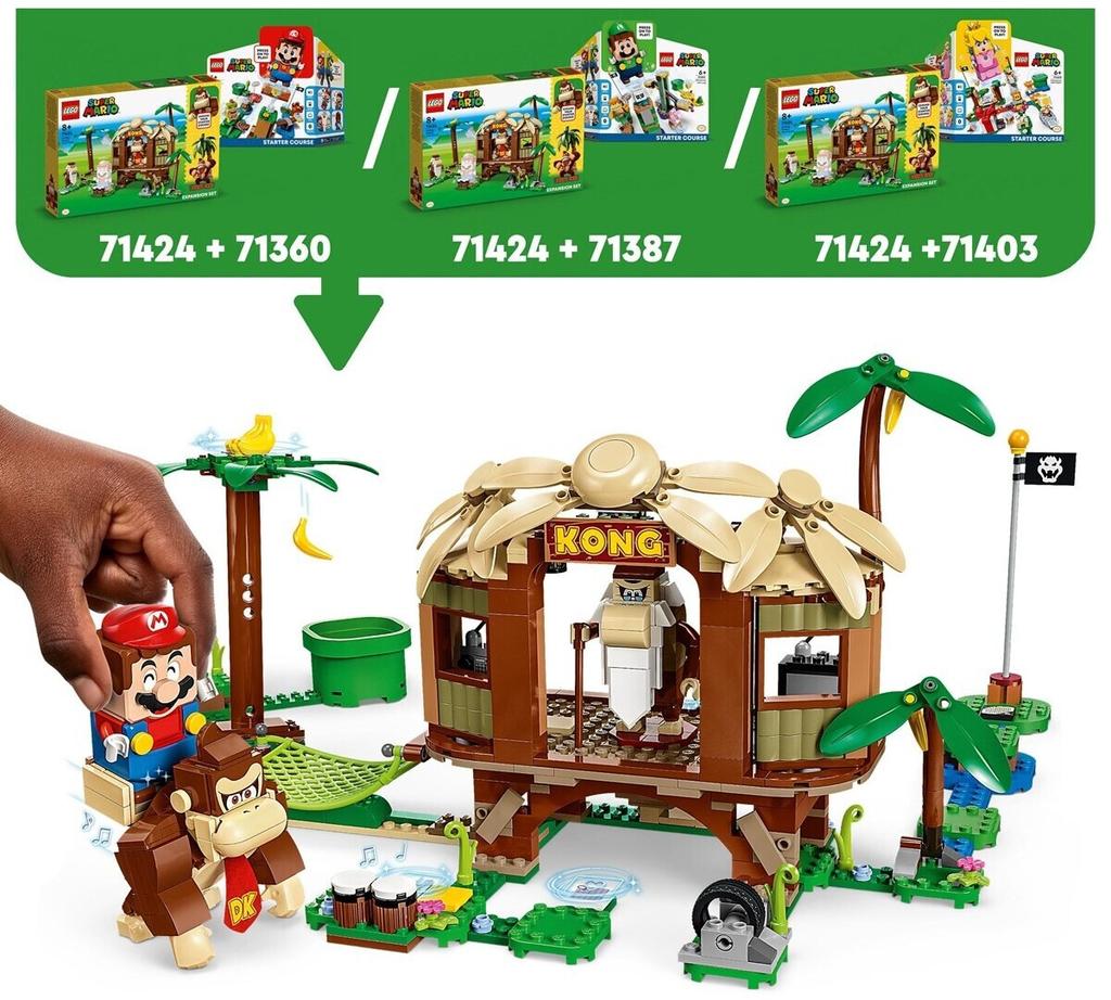 LEGO конструктор Super Mario – Дом на дереве Донки Конга: набор расширения (71424)