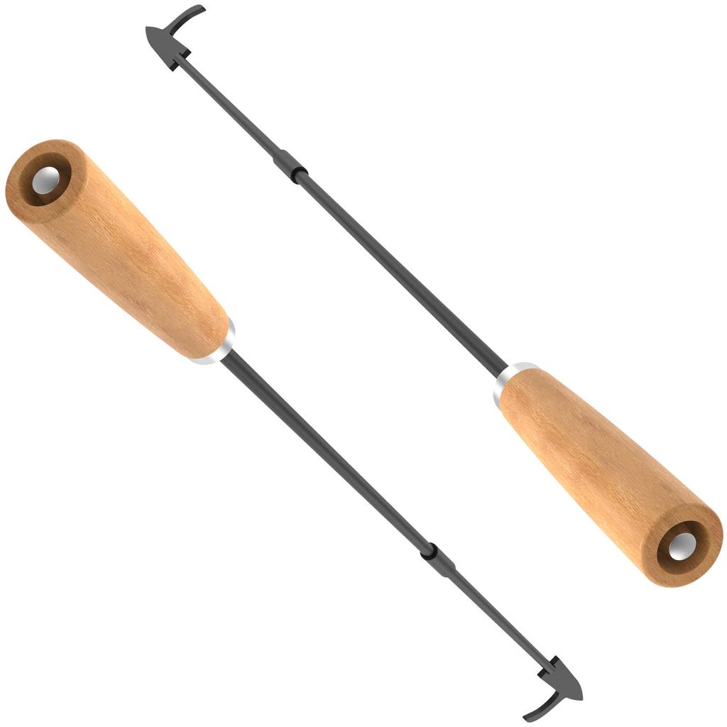 1/2Pcs Prong Fire Pit Poker 32in Iron Fireplace Poker Tool with Handle Portable Rust Resistant for Camping Fireplace Wood Stove