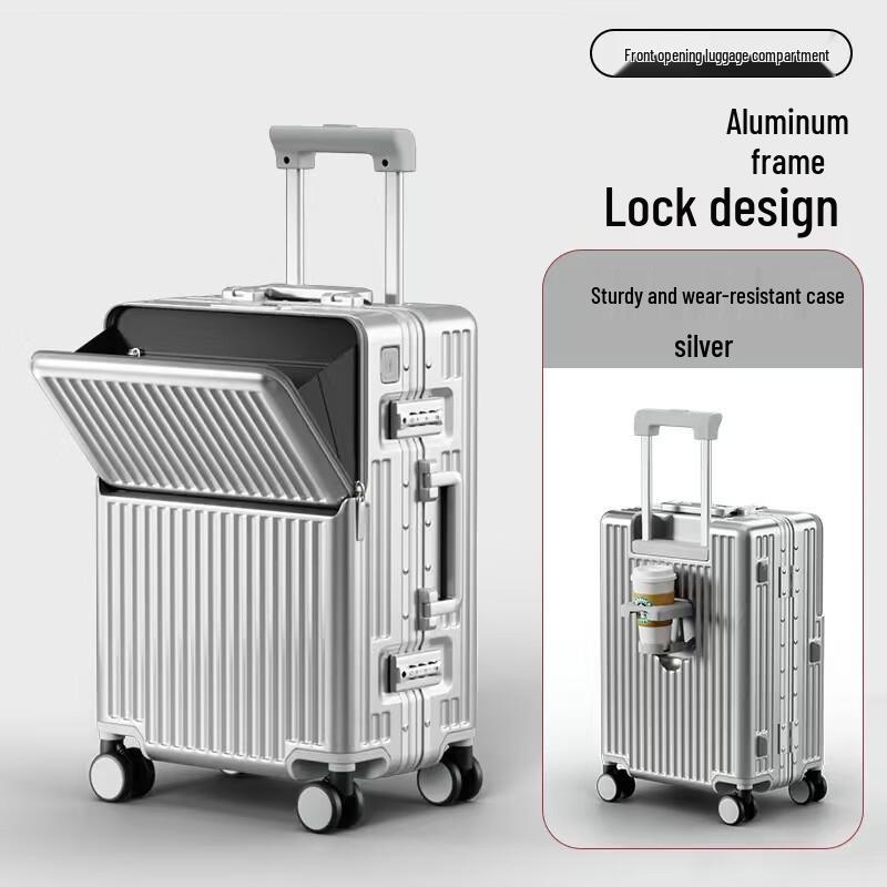 OKD Front-Opening Durable Hardside Spinner Luggage 20 inch