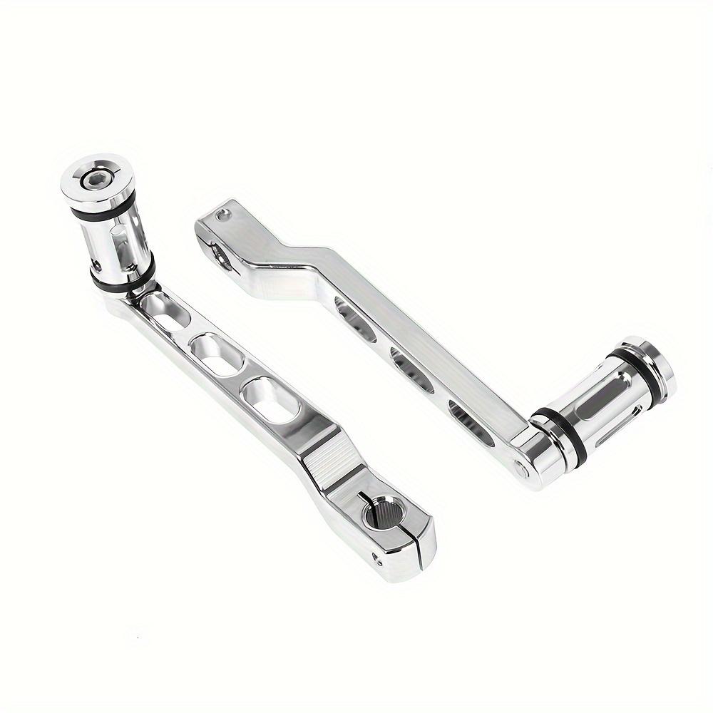 1 Pair of Premium Motorcycle Gear Shift Lever & Heel Toe Shifter for Harley FL, Road King, Electra Street, Tri Glide, Ultra Classic - Sleek Polished F