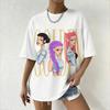 Women's T-Shirt KPop Demon Hunters Graphic Vibrant Anime Style Print Featuring Casual Loose Fit Top for Trendy Outfits