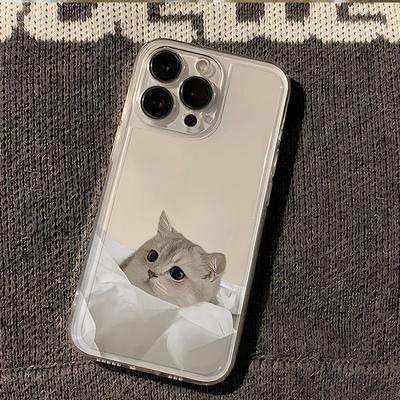 Custodia per cellulare iPhone 17Promax gatto carino applicazione trasparente Apple 16pro custodia spaziale 14 carina 15