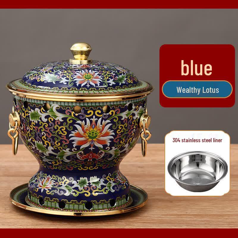 Qiwei Pure Copper Enamel Mini Hot Pot