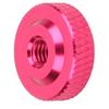 4pcs Knurled Handle Thumb Nuts Through Hole Aluminum Screw Nuts  For Fastener Assembly