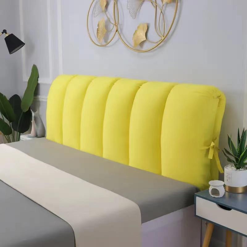 Removable Washable Soft Headboard Pillow High Rebound Sponge Backrest Headboard Cover Luxury Suede King Queen Size Head Cover