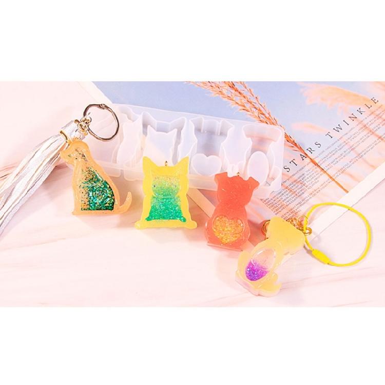 Earring Pendants Silicone Mold DIYs Animal Dog Shaped Keychain Molds Epoxy Resin