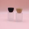 30ml Frosted Glass Spray Bottle Wooden Cap Empty Dispenser Bottle Refillable Liquid Cosmetic Portable Atomizer Storage Container