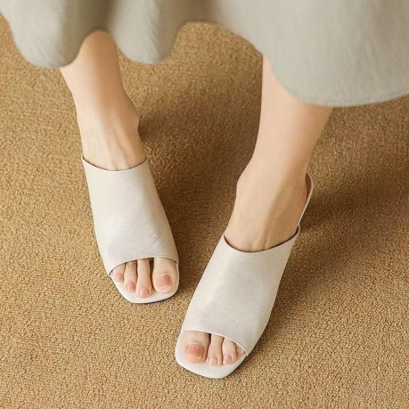 Large Heel Fish Mouth Slippers for Women 2025 New High Heel Slippers for Women