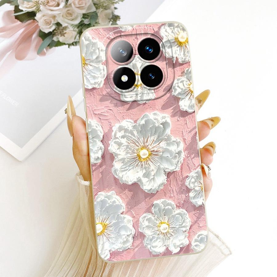 For Xiaomi Redmi Note 14 Pro Plus Case 14Pro 4G Soft Silicone Cover flower Cherry Phone Case For Redmi Note14 14Pro+ Coque Funda