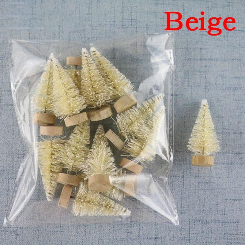 12 PCS/Bag Mini Christmas Tree Home Decoration Small Christmas Tree Mini Tree