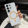S26 is suitable for Samsung S25 + all-inclusive PC high transparency large hole thin ring magnetic suction S24U mobile phone case anti-drop S23 case