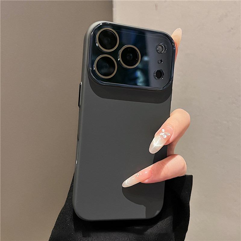 Coque de téléphone luxe en verre avec grande fenêtre pour iPhone 17 16 Pro Max Coques rigides pour iPhone 17 15 14 13 Pro Max Housse de protection pour appareil photo