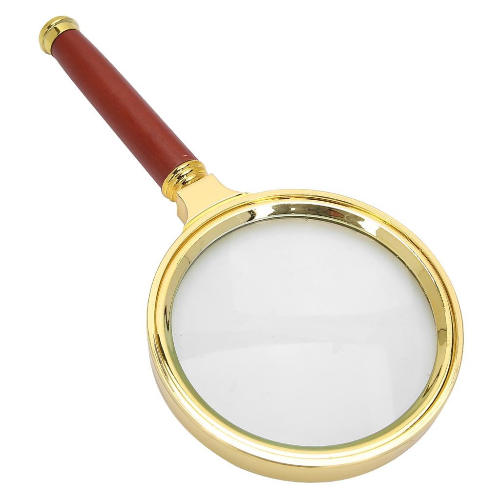 80mm 6x Magnifier Handheld Antique Magnifying Glass Reading Jewelry for Elderly