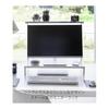 Yamazaki Jitsugyo 1302 Monitor Top and Bottom Rack, 2 Tiers, White, W59 X D27.5 X H38~65cm (Including Adjustment Screws), Tower Height Adjustable,