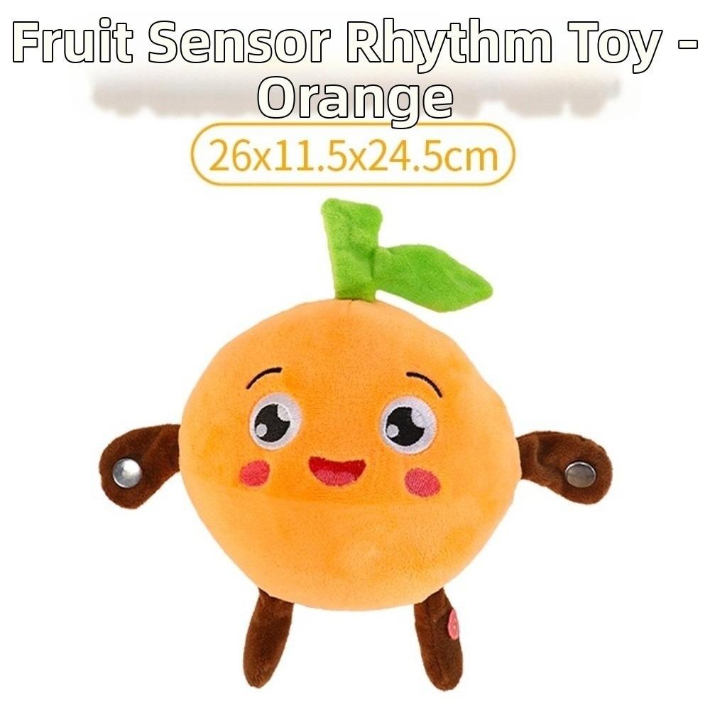

Interactive Musical Toy Sensing Beat Plush Toys Fruit Musical Dooll Pear Fruit Sensing Beat Piano Plush Toy Orange помаранчевий