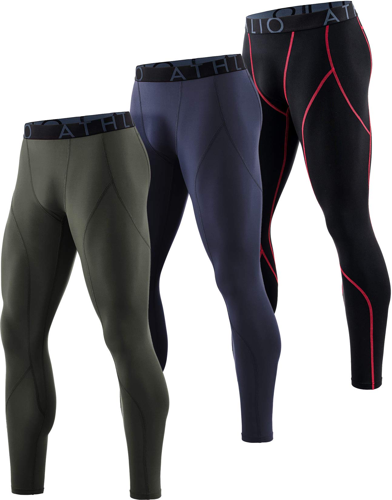 

ATHLIO Компрессионный спортивный зимний комплект для холодной погоды Спортивная компрессия Бег Тренировки Спорт Защита Тепло Мужские тайтсы, Тайтсы, Защита,