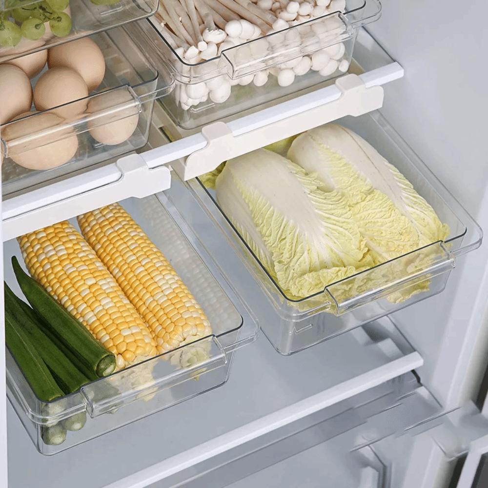 Transparent Refrigerator Hanging Organizer Fresh Keeping Fruit Egg Storage Rack Kitchen Organizer