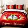 Bayer Leverkusen Custom Name 3pc Set Perfect for Bedroom Use Comfortable Bedding Set Includes a Duvet Cover and Two Pillowcases Ideal Birthday or Chri