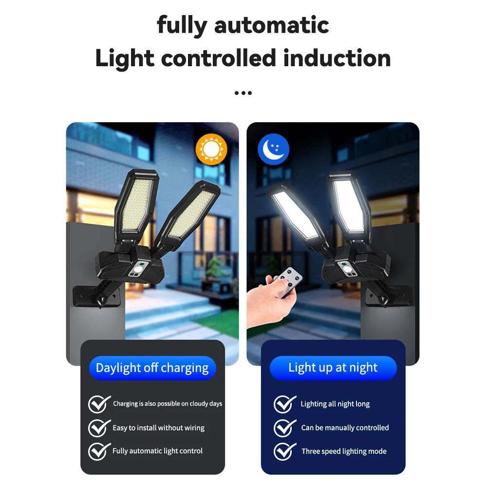Super Bright SolarLED Lights Outdoor Waterproof Omnidirectional Lighting Human Sensing Wall Household Garden LED Street Lanterns
