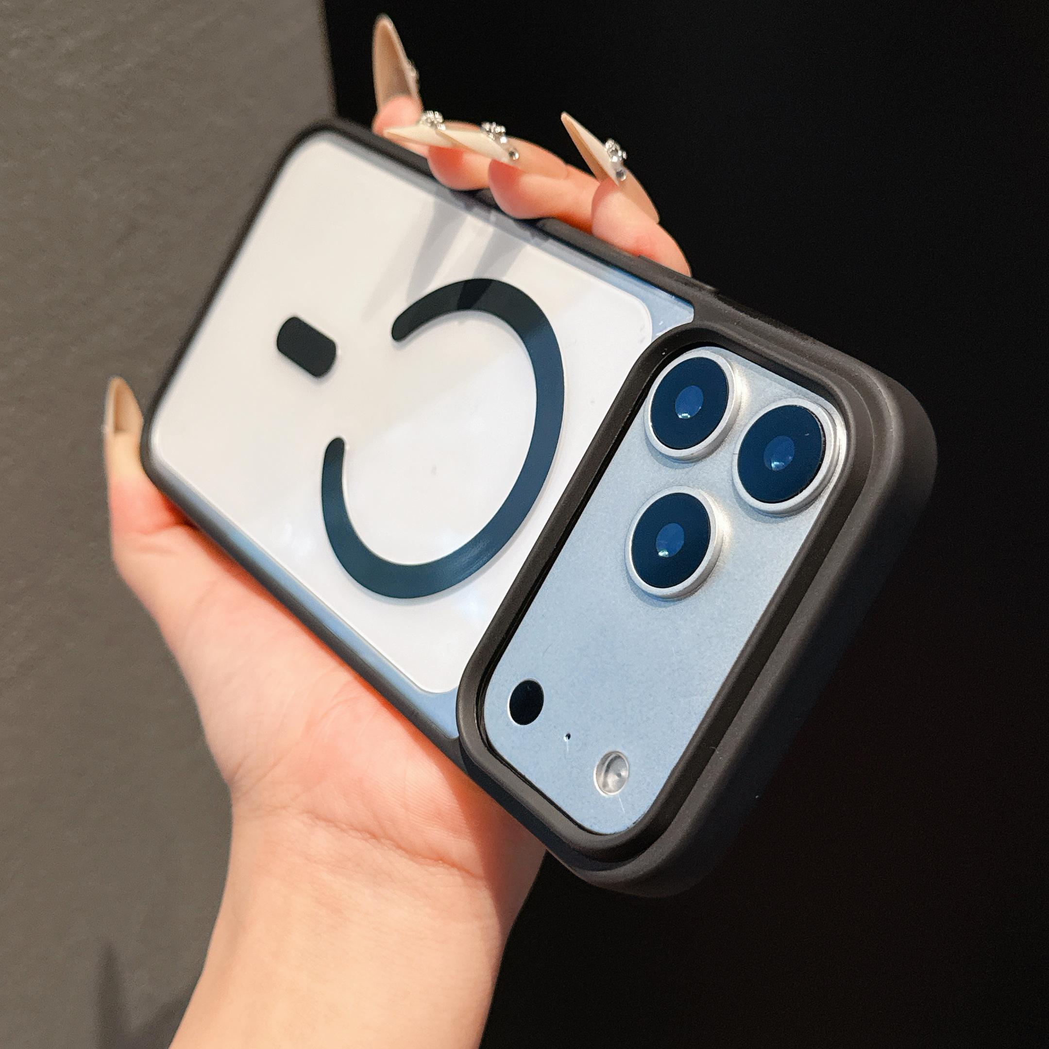 

Магнітний Чохол для Бездротової Зарядки Magsafe Для iPhone 17 16 15 14 Plus 13 12 11 Pro Max 17Air Ударостійкий Броньований Бампер Прозорий Чохол iPhone 16 чорний