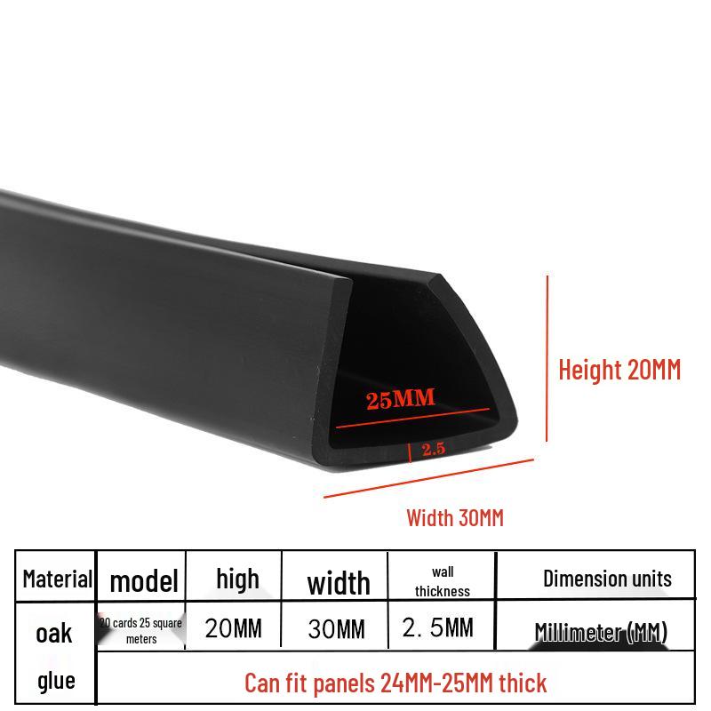 U-Shaped Rubber Anti-Collision and Edge Trim Sealing Strip