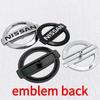 AUW3  51mm/55mm For Nissan Qashqai J11 Altima Sylphy X-Trall Tiida Bluebird Sunny Car Steering Wheel Center Badge Emblem Sticker Cover