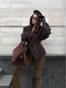 In Stock: Elegant Turn-Down Collar Waist-Cinching Single-Button Coat - European & American Style Fashion 2025